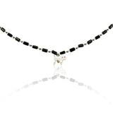 Black Agate Choker with Rose Symbol