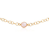 Round Mother of Pearls Gold Necklace