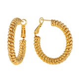 Spiral Hoops Earrings Gold