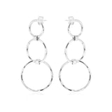Circle Rhodium Earrings