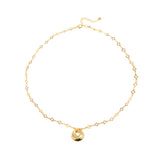Necklace with a Lucky Clover symbol and a Circle Gold