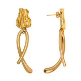 Zig Zag Gold Earrings