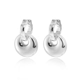 Earrings with a Lucky Clover symbol and a Circle Rhodium