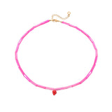 Choker with Strawberry pendant Gold