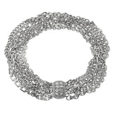 Cocktail Multichain Choker Rhodium