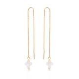 Lucky Clover Gold Mother of Pearl Earrings