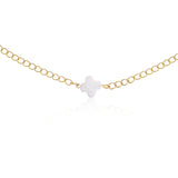 Lucky Clover Gold Mother of Pearl Necklace