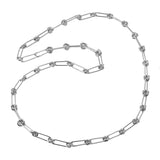 Knot Chain Necklace Rhodium