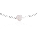 Roses Mother of Pearl Rhodium Necklace