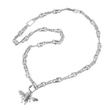 Fly Symbol Chain Necklace Rhodium