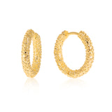 Sugar Effect Hoops Earrings Gold