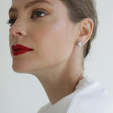 Heart Cubic Zirconia Earrings Silver