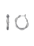 Hoops Twisted Silver