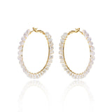 Crystal Ring Earrings Gold
