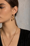 Hoops Gold Pearl Earrings