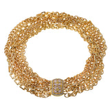 Cocktail Multichain Choker Gold
