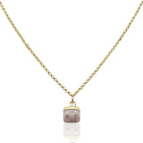Necklace with Large Citrine Gem
