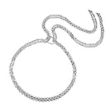 Double Chain Silver Belt Necklace