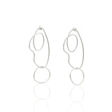 Geometric Earrings Rhodium Plated