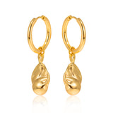Hoops Gold Pearl Earrings