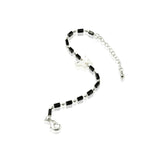 Black Agate Bracelet with Cat Symbol