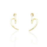 Asymmetric Spiral Earrings Gold Plating