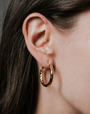Hoops Earrings Geometry Gold Plated