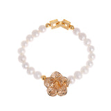 Pearls Camelia Gold Bracelet