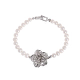 Pearls Camelia Silver Bracelet
