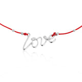 Red Love Necklace Silver
