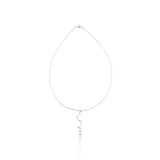 Rhodium Plated Choker with Spiral Symbol