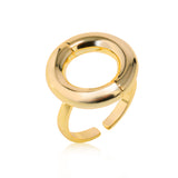 Ring with a Circle symbol Gold