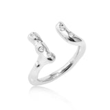 Ring with cubic Zirconia Rhodium