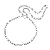 Round Chain Silver Belt Necklace