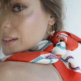 Hoops Heart Butterfly Earrings Gold