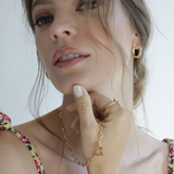 Mini Hearts Hoops Earrings Gold