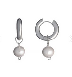 Hoops Pearl Silver