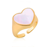 Signet ring in the shape of a Heart Gold