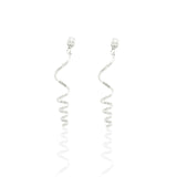 Spiral Earrings Rhodium Plating