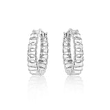 Square Weave Earrings Rhodium