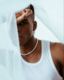 Unisex Necklace made of White Pearls