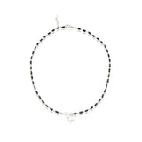 Black Agate Choker with Cat Symbol