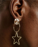 Earrings with a Star pendant Gold