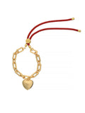 Hearts Gold Red Bracelet