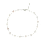 Choker Pink Quartz and Pearls