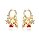 Multicharms Gold Earrings