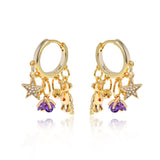 Multicharms Gold Earrings