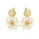 Earrings with a Flower symbol Gold